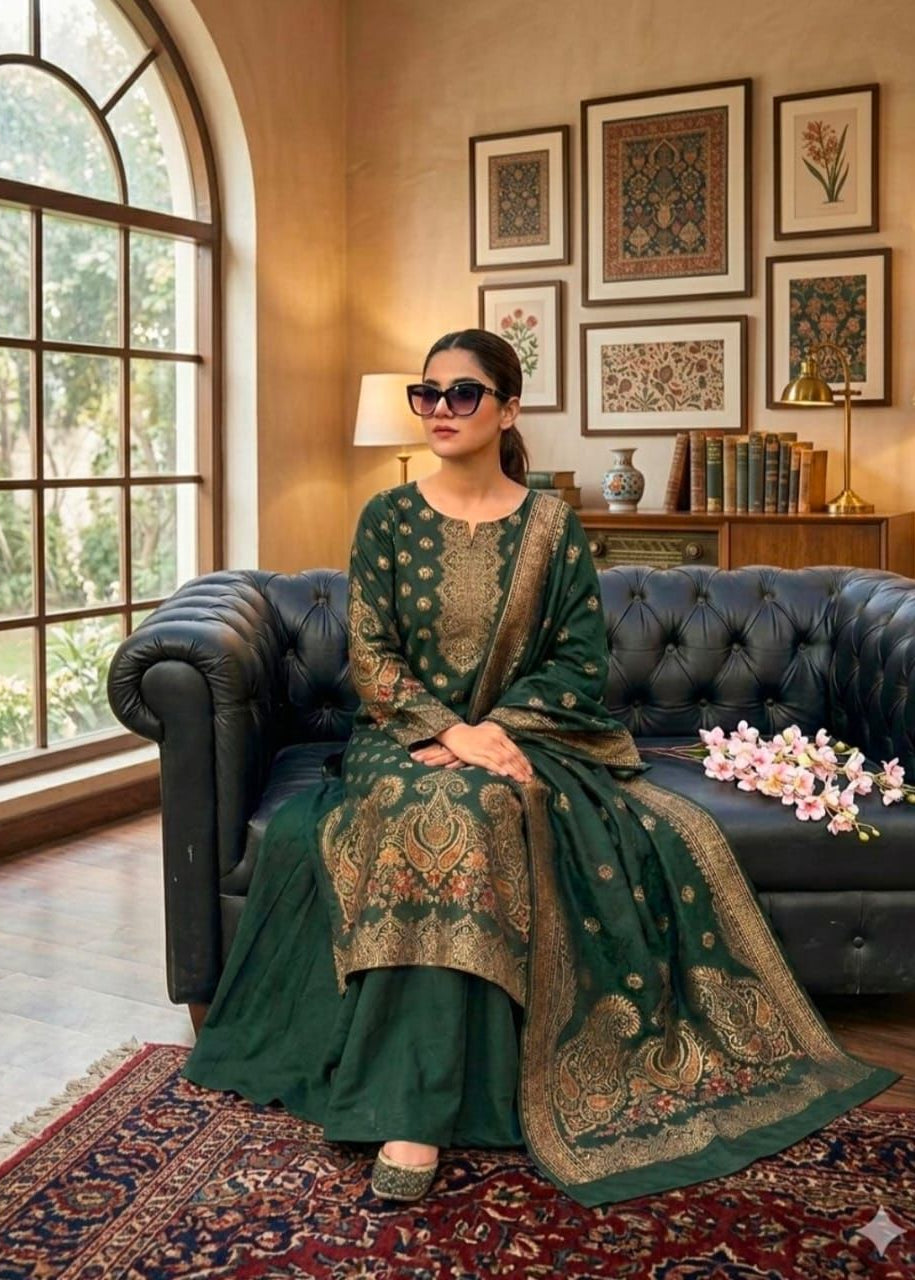 KHAADI LAWN JACQUARD BAROSHA