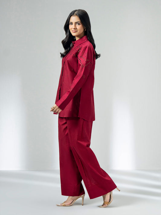 Ladies Cambric Co-ord Set- Embroidered