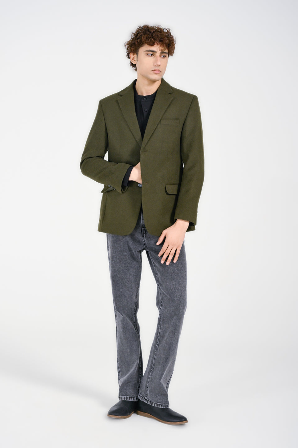 Men's Luxurious Green Coat