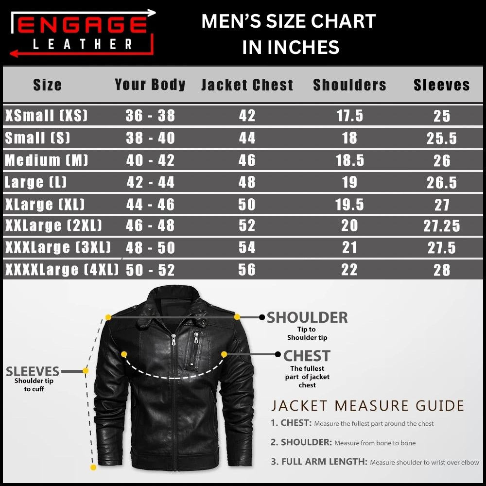 MEN LEATHER TRUCKER JACKET IN VINTAGE PIKE