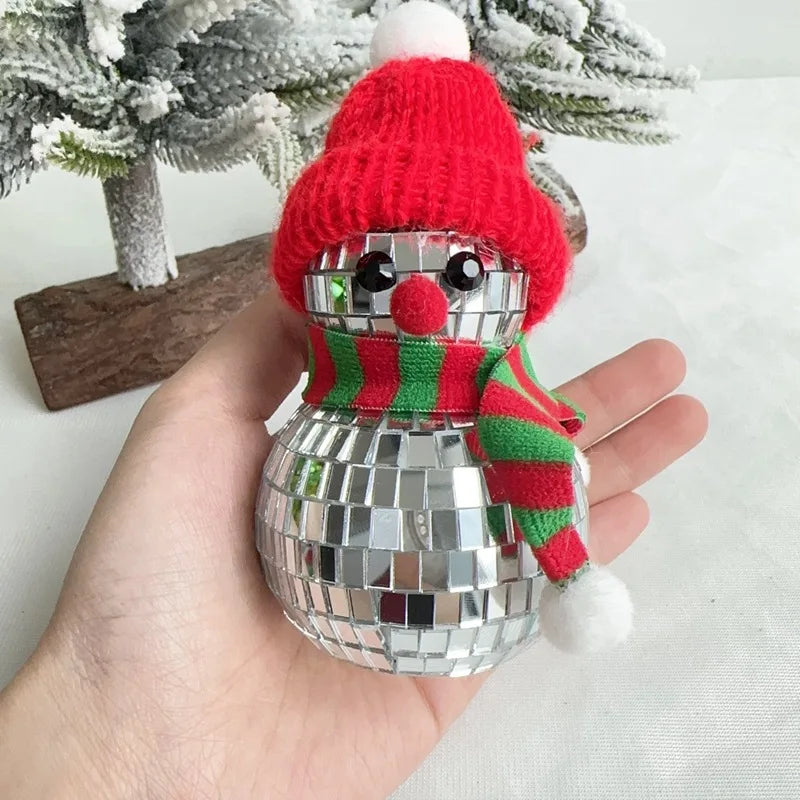 Candy Cane Disco Ball Small Walking Stick Christmas Tree Decoration Pendant Home Decoration Photography Props Decorative Items