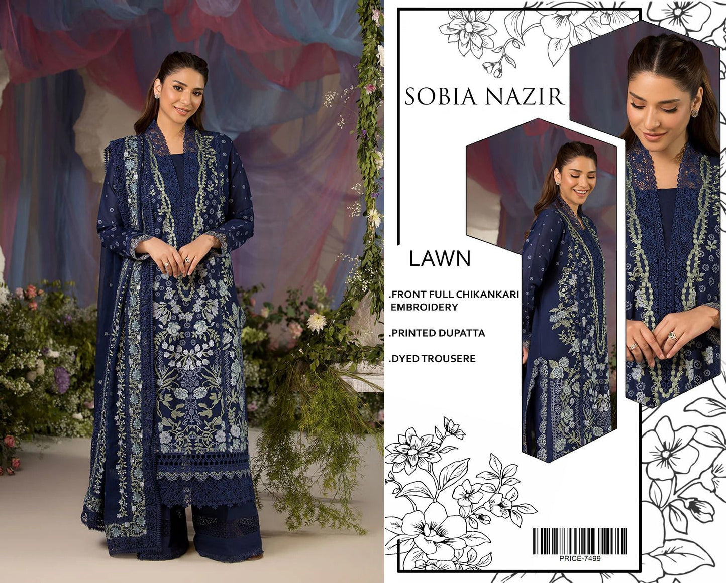 SOBIA NAZIR- Summer Banadora Lawn