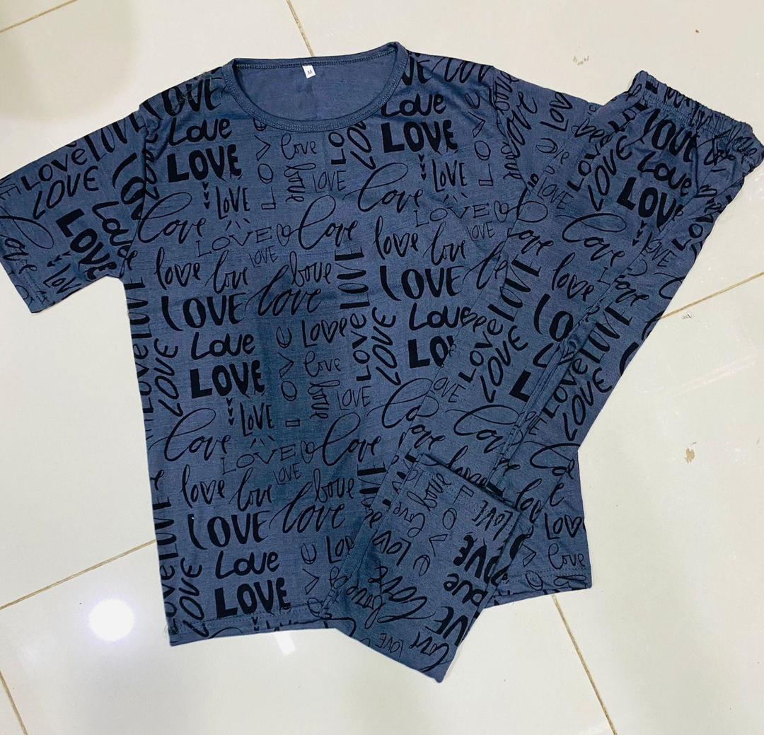 Stylish comfortable printed night suit 2 PCs, High quality