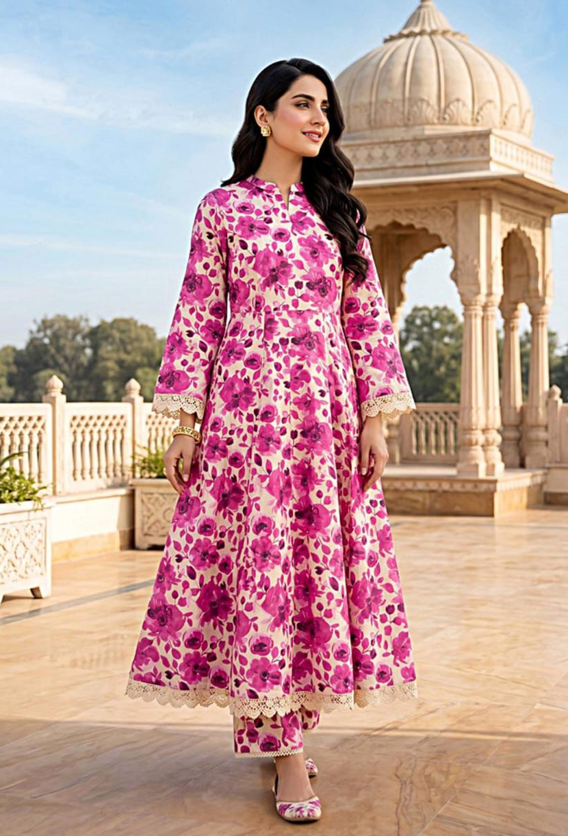 RUPAS, Digital Print Superior Lawn All-Over Print Shirt & Trouser