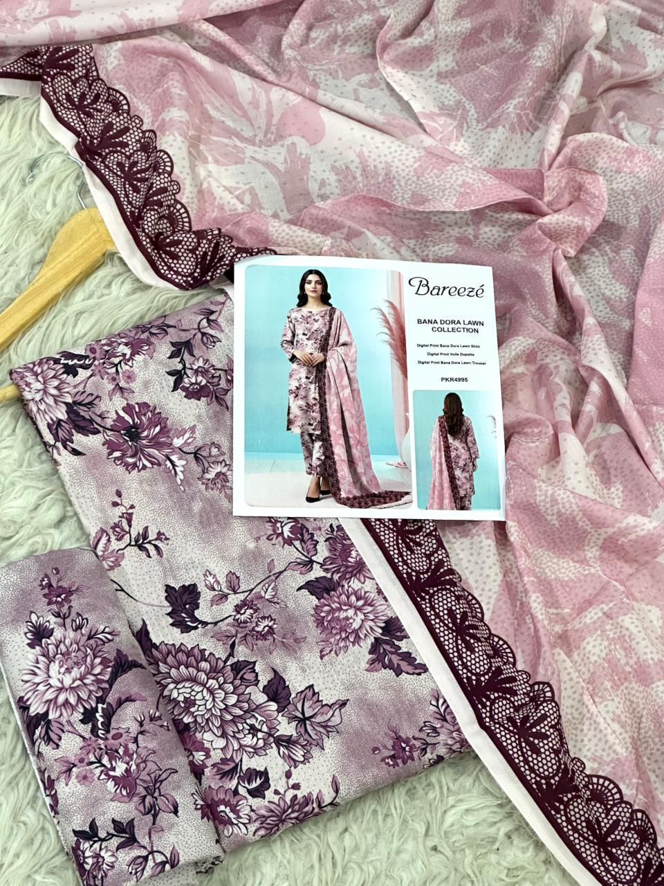 BAREEZE 💯💯**Summer Collection 2026* LAWN 90/70*
AIR JET BANA DORA*