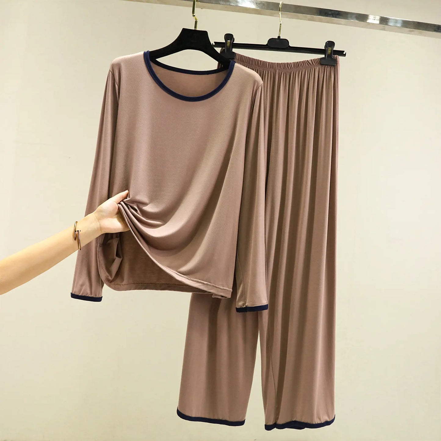 Women's & girls pajama set long sleeve loose