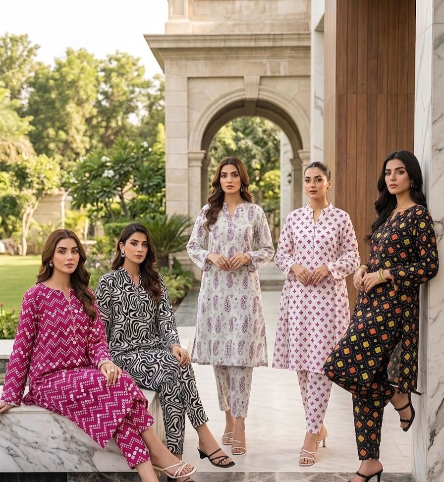 Rangeen Floral Print lawn 9 colors