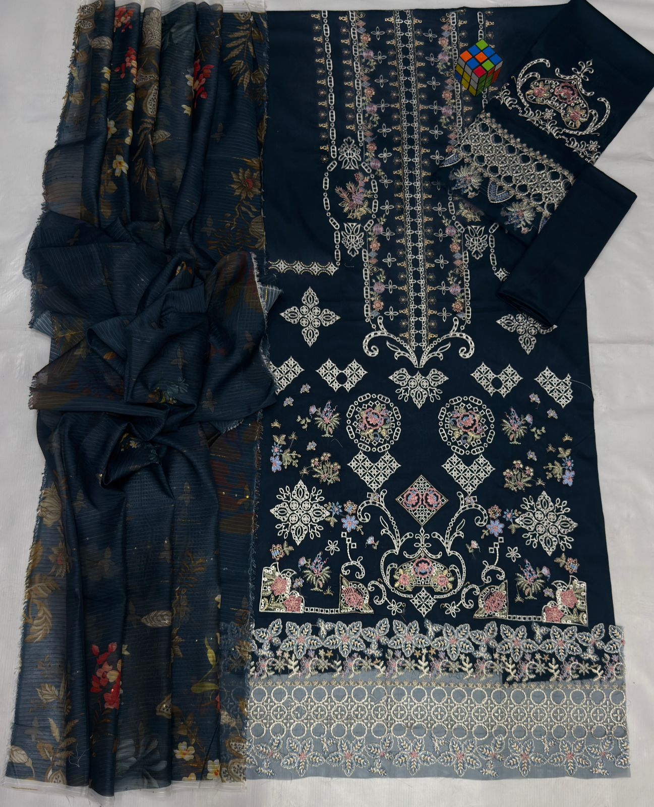 Qalamqar 4045 – Summer Collection: Fine quality Airjet Lawn (90/70)
