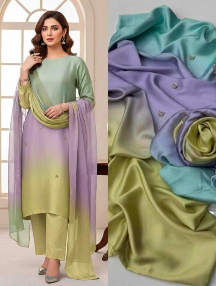 Shamoz new arrival, 3PCs,Silk digital printed Dupatta