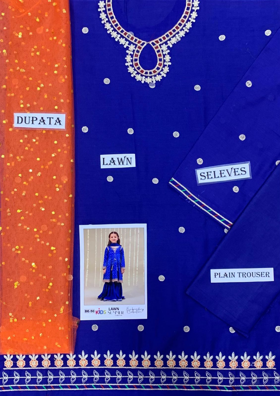 Lawn Eid collection 3pc Kids