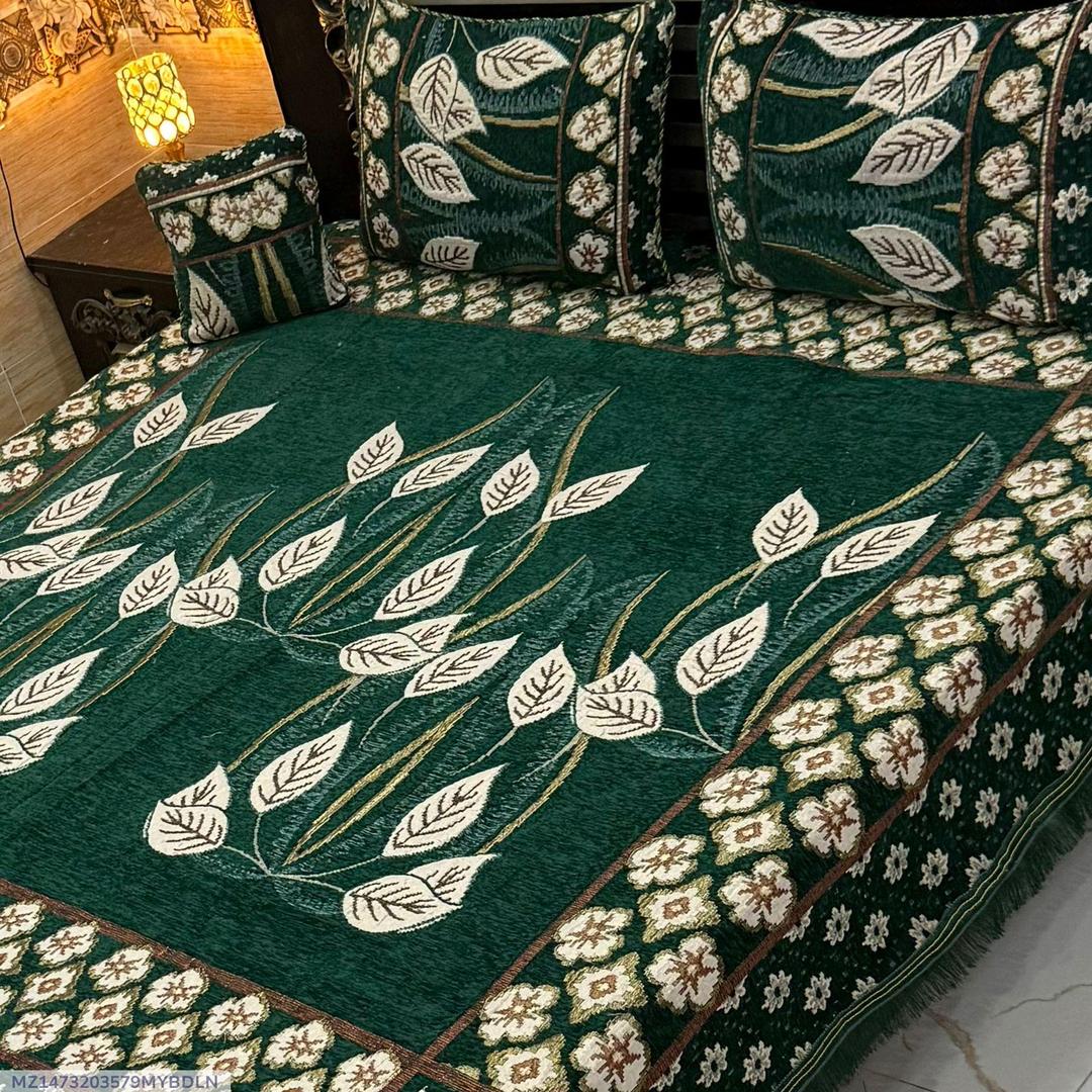 Velvet Jacquards embroidered soft bed sheet