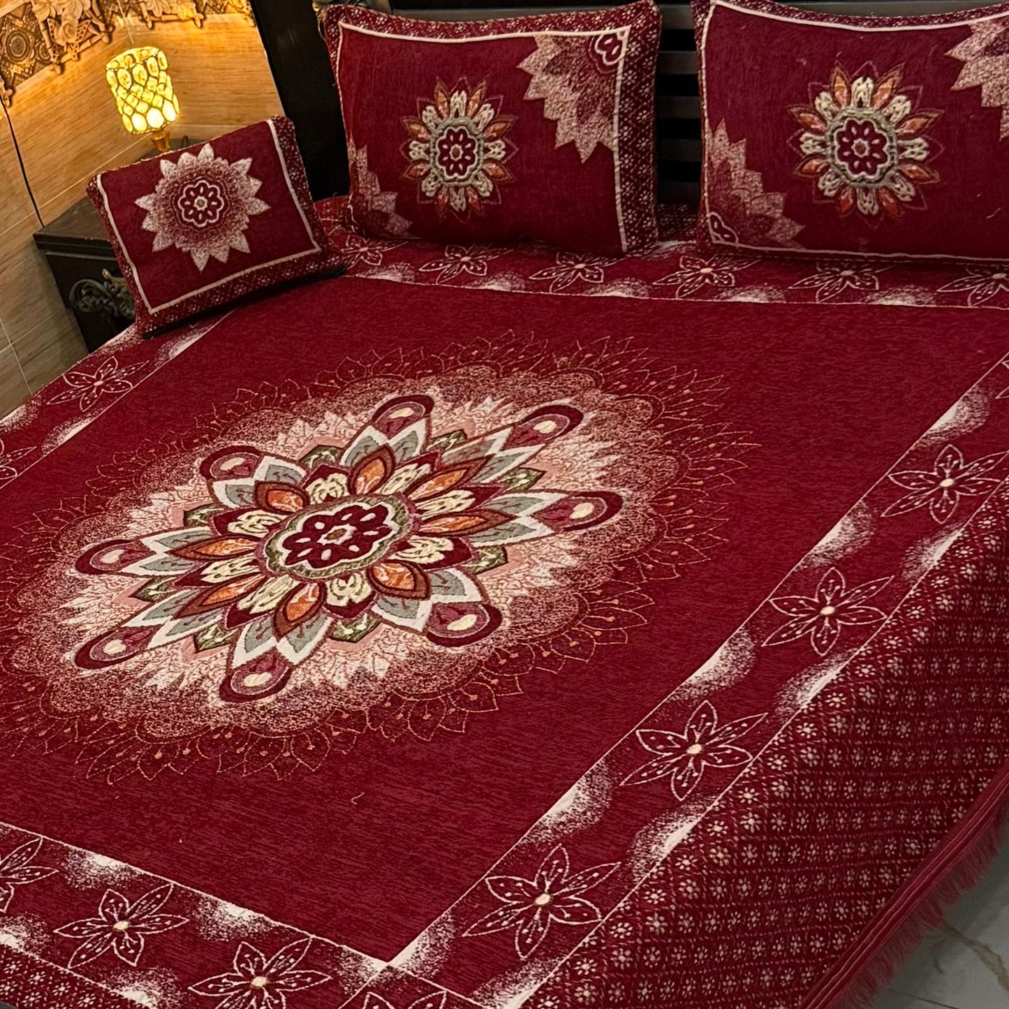 Velvet 4Pcs Jaquard Bedsheet*
King Size