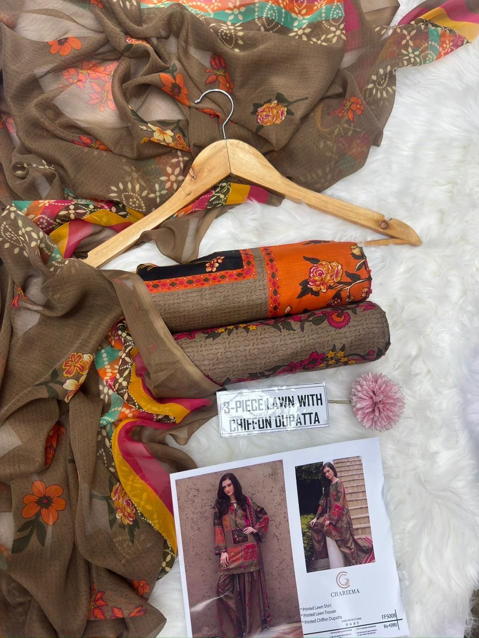 Charizma, Chiffon Duppata 3pc Lawn Collection