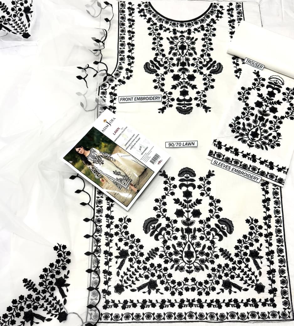 ASIM JOFA, AIR JET 90/70 LAWN EMBROIDERED COLLECTION