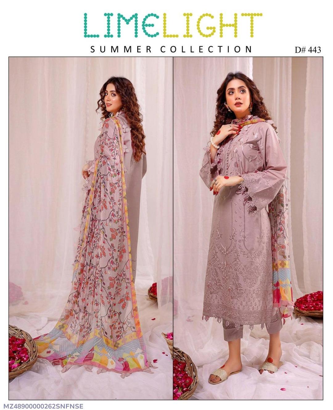 Women unstitched dress 3pcs