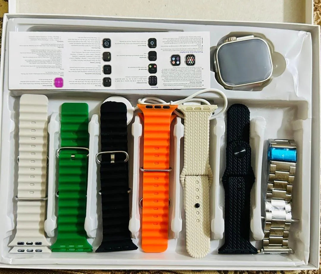 Ultra Smart Watch With 7 Straps
