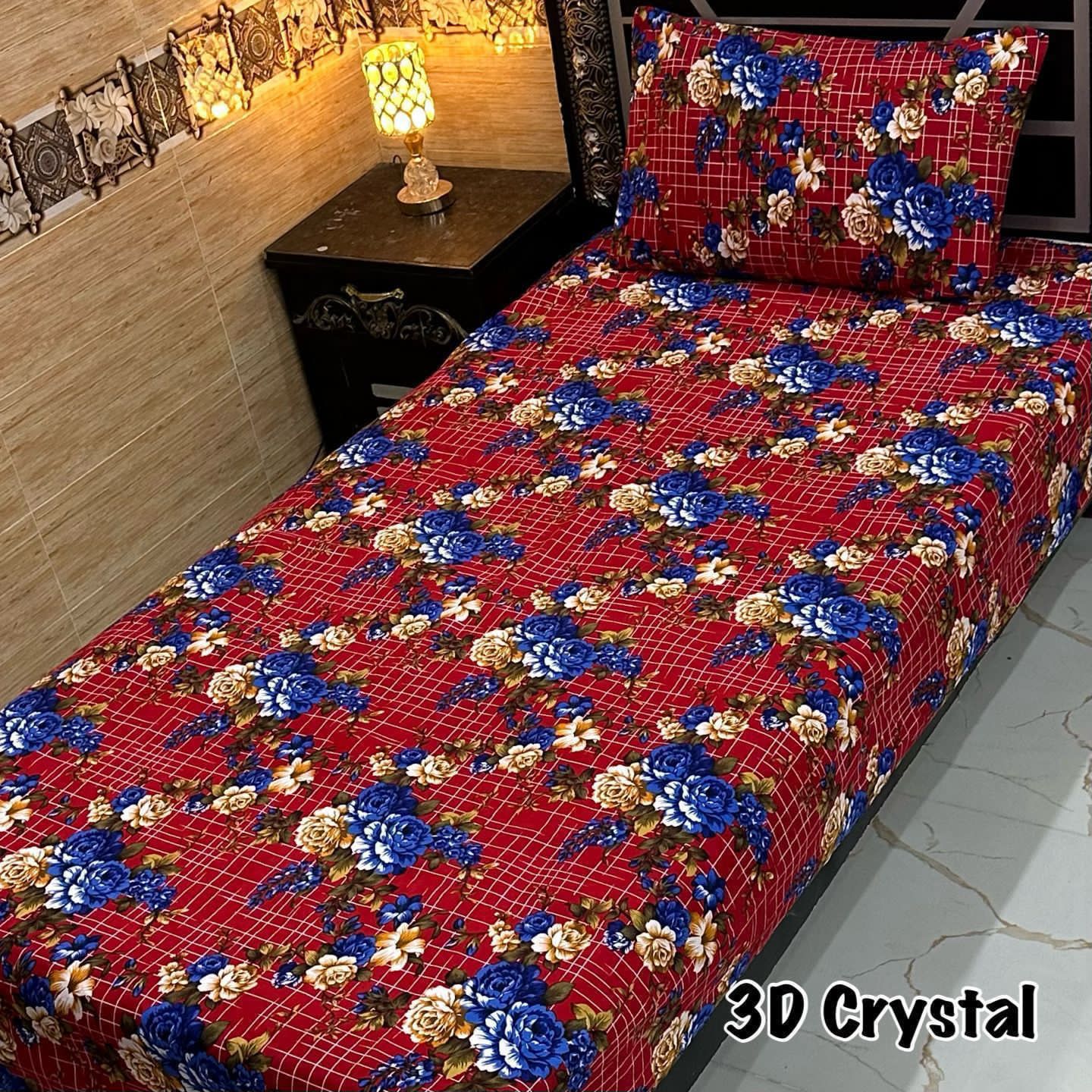 Alkaram 4Pc Mix Cotton Single Pair Bedsheets