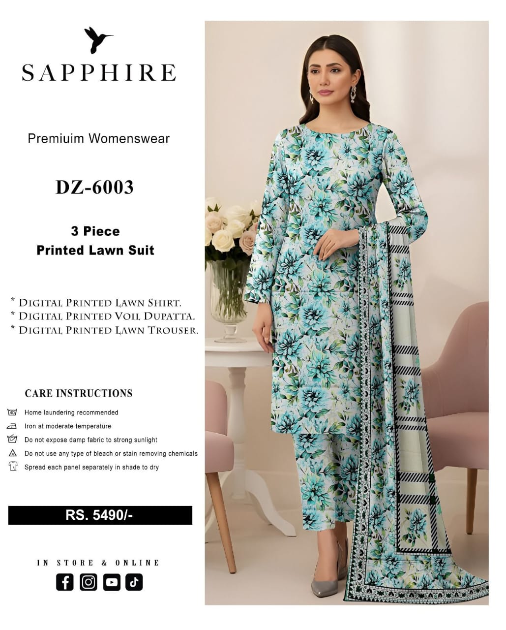 Sapphire 3 piece Printed*Summer 2k26 collection_*
