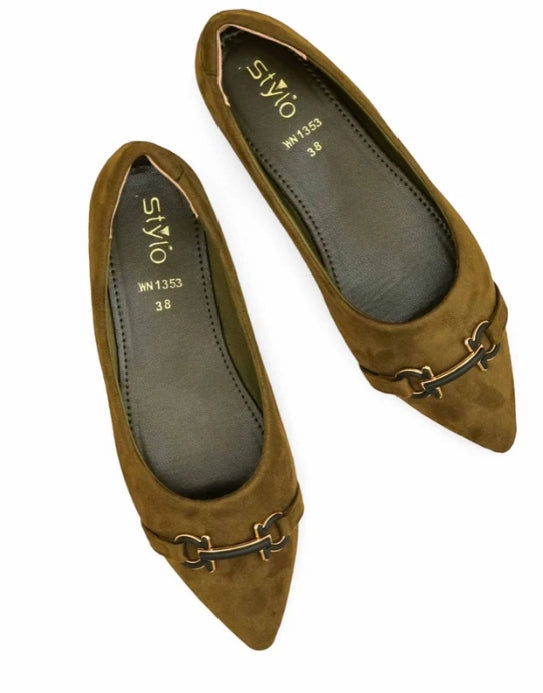 Olive women pumps WN 1354