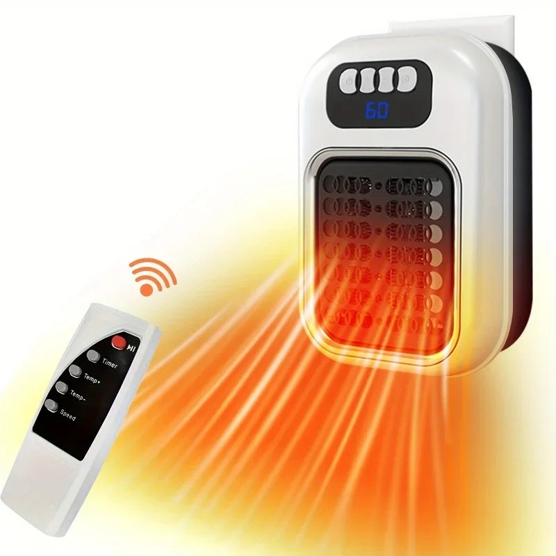Wall Mounted Portable Small Electric Heater with Remote Control, home Offices Bathroom