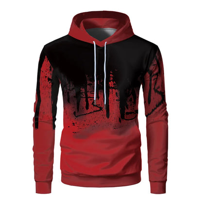 cross-border new 3D digital inkjet hoodie sweatshirt fleece loose men's sweater
