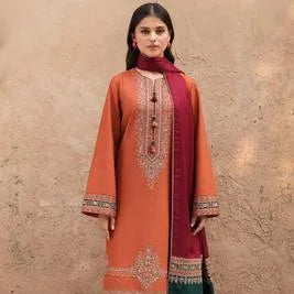 Women's Unstitched Embroidered Suit