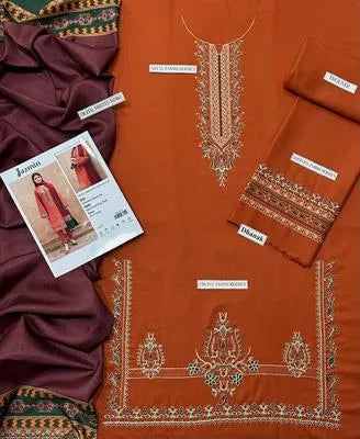 Women's Unstitched Embroidered Suit