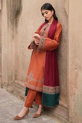 Women's Unstitched Embroidered Suit