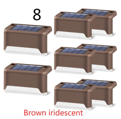 Imported Upgrade Waterproof LED Solar Fence Patio Stairs Garden Pathway Step Yard