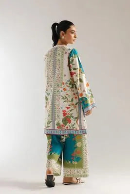 LEAFS DESIGN ELEGANT FRONT AND BACK PRINTED SHIRT AND PRINTED FLAPPER 2 PEACE