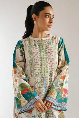 LEAFS DESIGN ELEGANT FRONT AND BACK PRINTED SHIRT AND PRINTED FLAPPER 2 PEACE