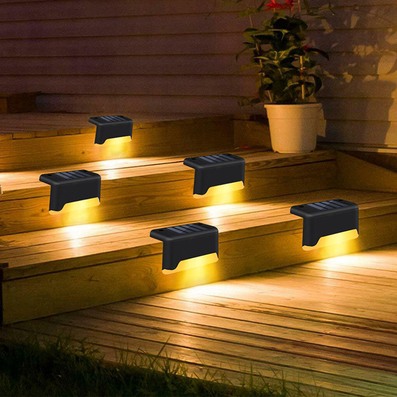 Imported Upgrade Waterproof LED Solar Fence Patio Stairs Garden Pathway Step Yard