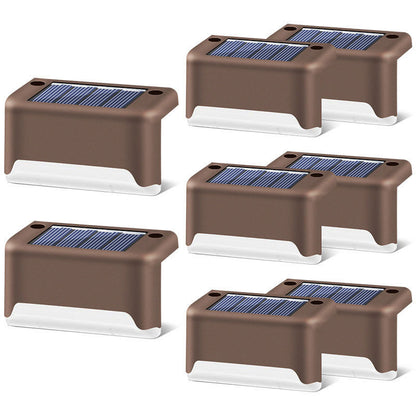 Imported Upgrade Waterproof LED Solar Fence Patio Stairs Garden Pathway Step Yard