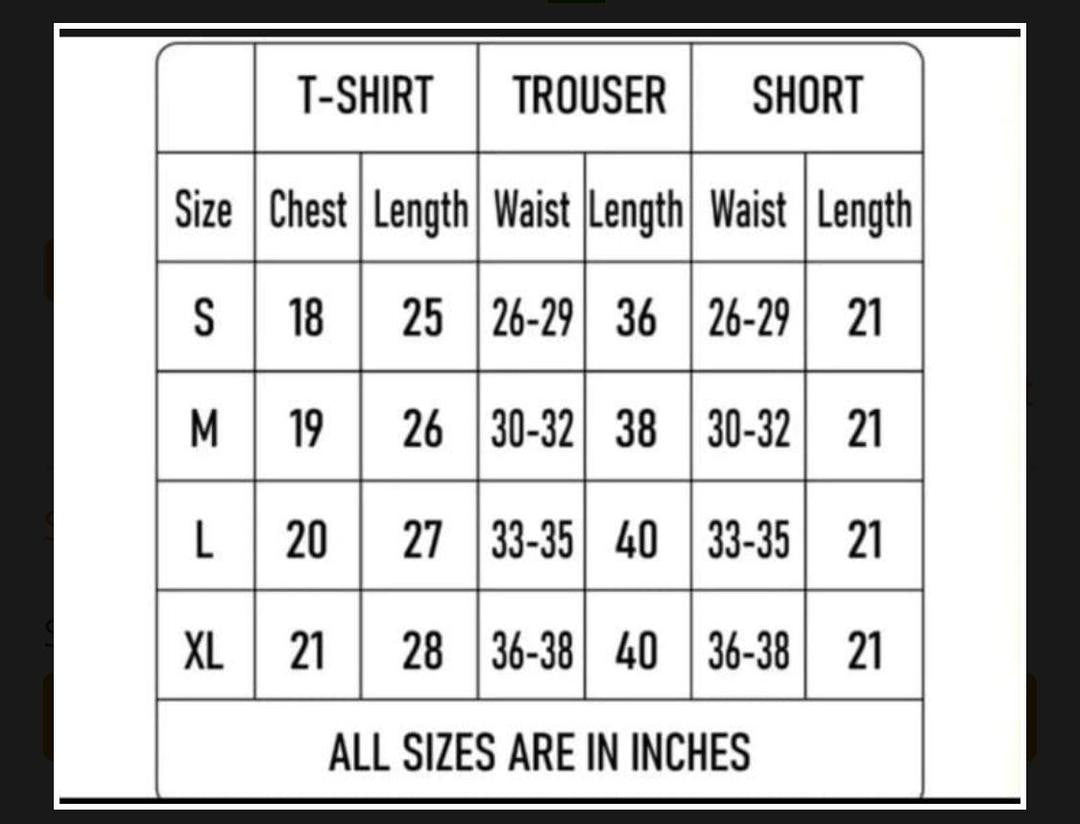 2 Pc men's Jersey printed T shirt & shorts tracksuit.