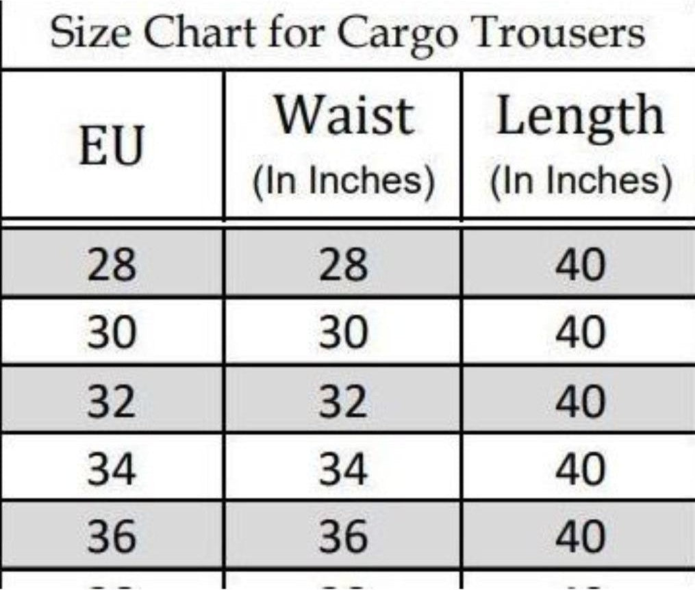 1pc men's cotton plain Cargo pants