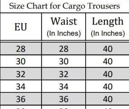 1pc men's cotton plain Cargo pants
