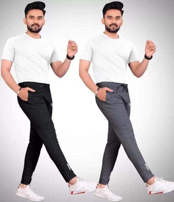 Men's polyester Plain Trouser,  pack of 2.