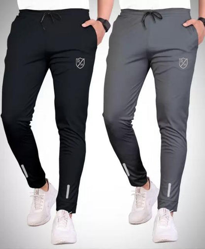 Men's polyester Plain Trouser,  pack of 2.