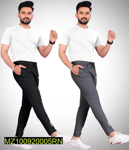 Men's polyester Plain Trouser,  pack of 2.