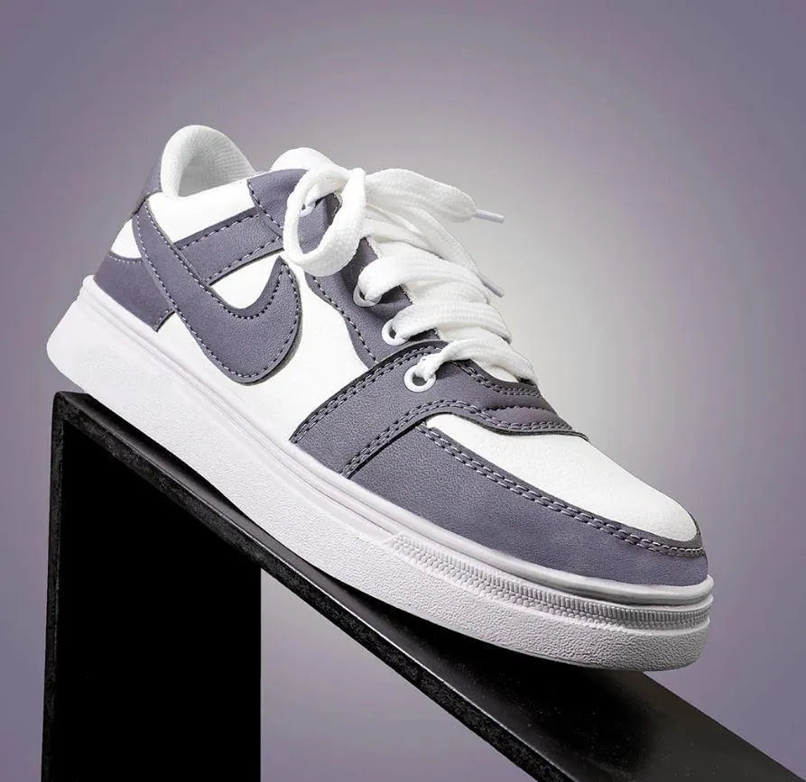 Men's rexine Fancy Sneakers (Jrd-Grey)