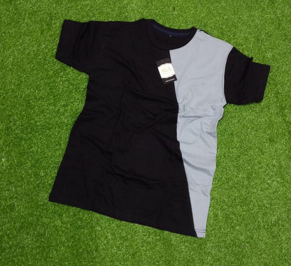 1 Pc Cross panel Shirts for Mens - Black