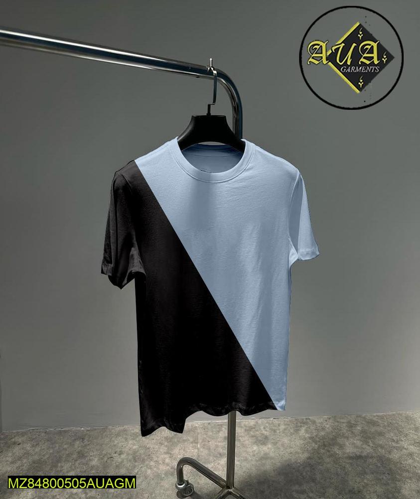 1 Pc Cross panel Shirts for Mens - Black