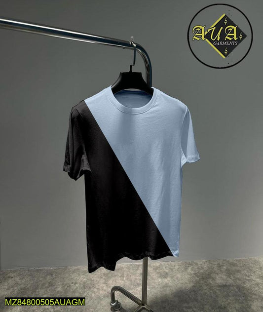 1 Pc Cross panel Shirts for Mens - Black