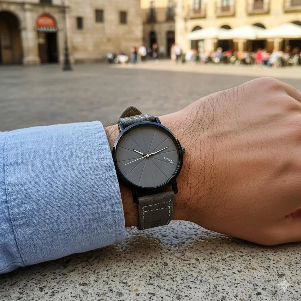 UNISEX MOVEMENT: QUARTZ TOMI MINIMALIST ANALOGUE WATCH