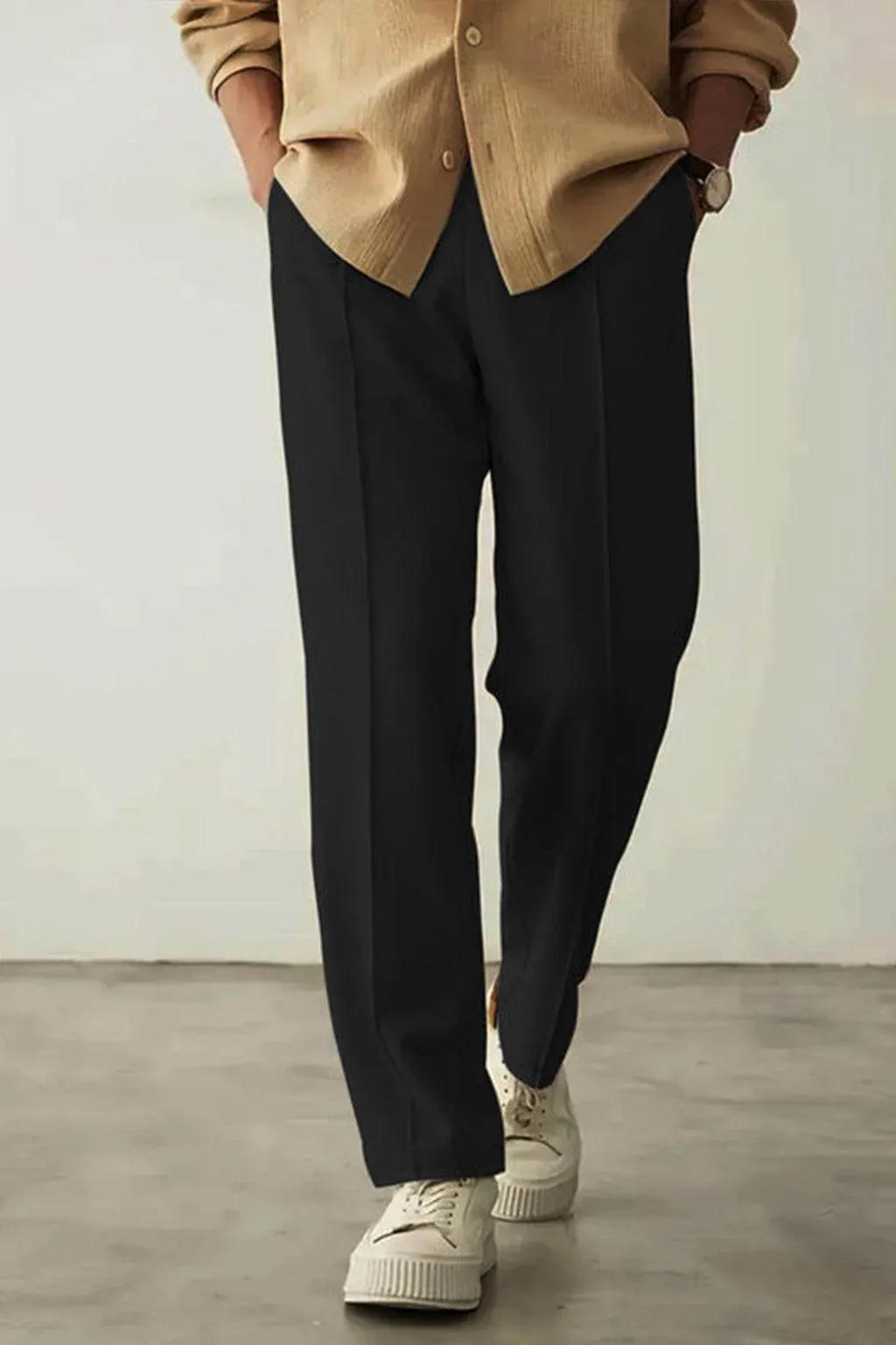 Noir relaxed Fit trousers.