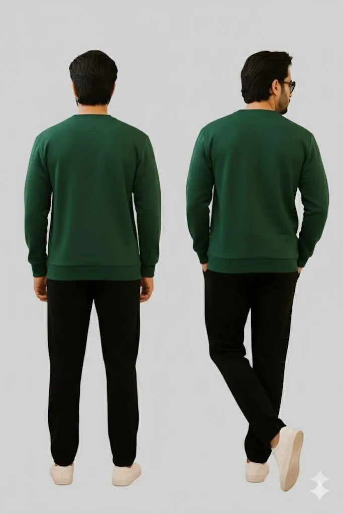 2pc Men's Fleece printed sweatshirt Track suit