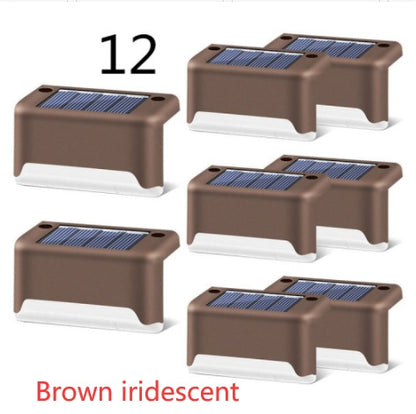 Imported Upgrade Waterproof LED Solar Fence Patio Stairs Garden Pathway Step Yard