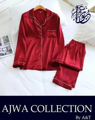 Mahroon Silk shirt & trouser Set  premium quality