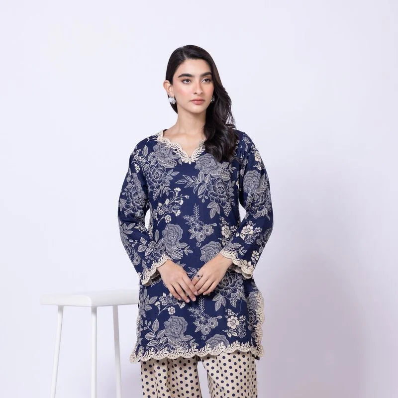 Embroidered | Heavy Textured Cotton Kurta
