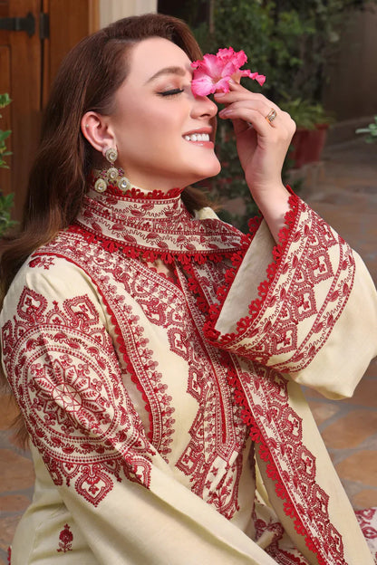 ASIM JOFA-3PC Dhanak Embroidered shirt and trouser, shawl